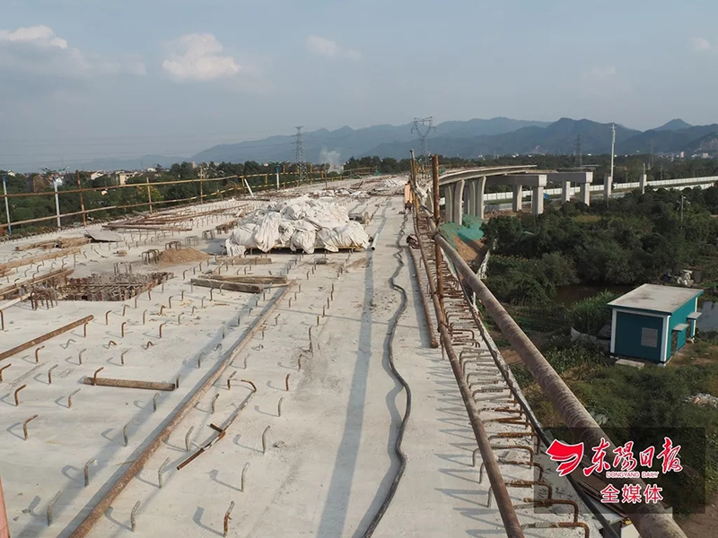 东阳在建中的轻轨高架长什么样,一起来看下吧